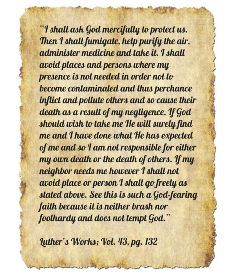 Martin Luther quote on plague