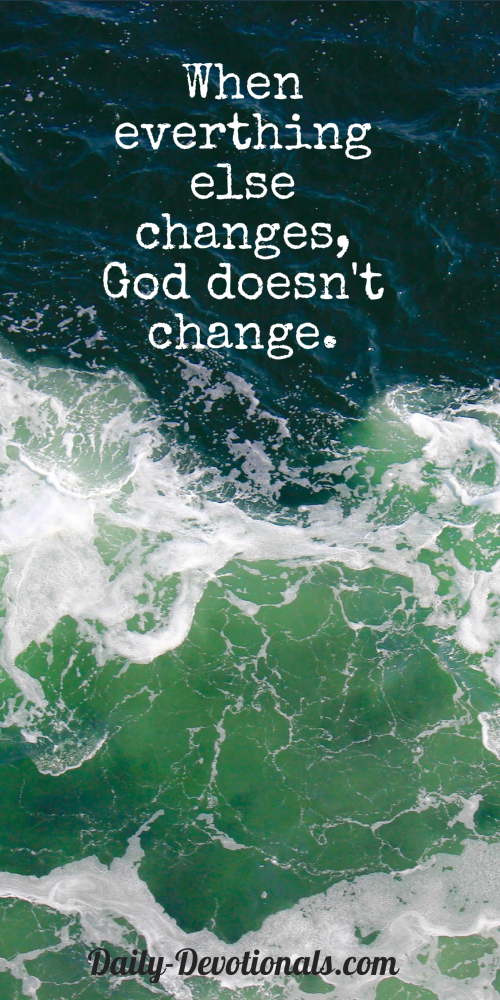 God doesn't change