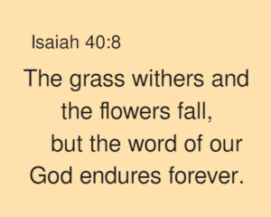 The word of the Lord endures forever.